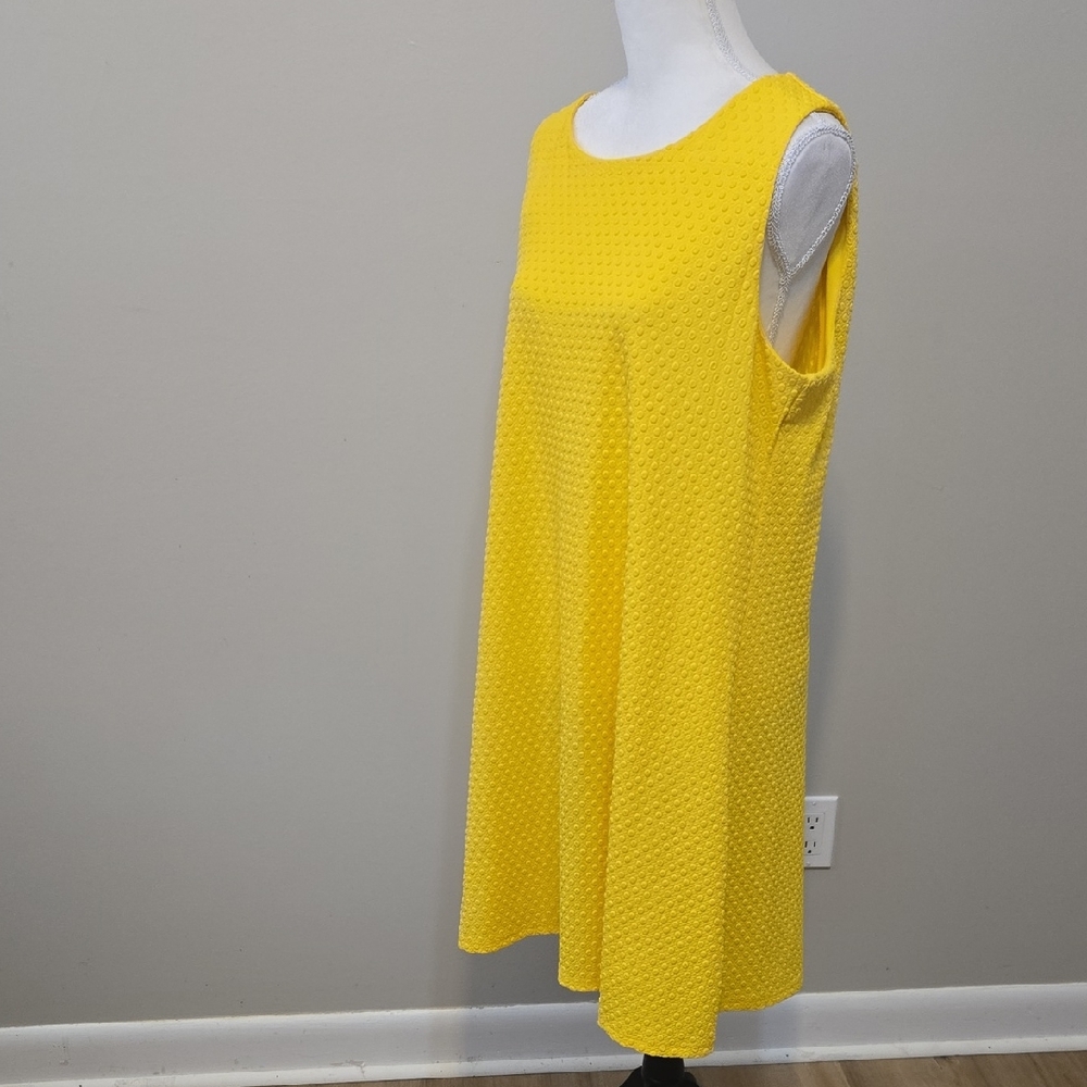 Tiana B. Yellow Textured Mini Dress